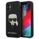 Karl Lagerfeld® Saffiano Karl`s Head Ikonik HardCase Cover (iPhone 12 / 12 Pro) black